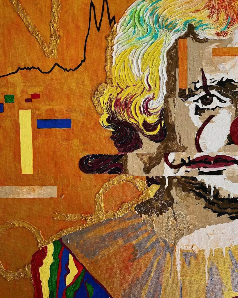 nosreffeJ samohT — original pop art painting by PRAKORIN, detail 8