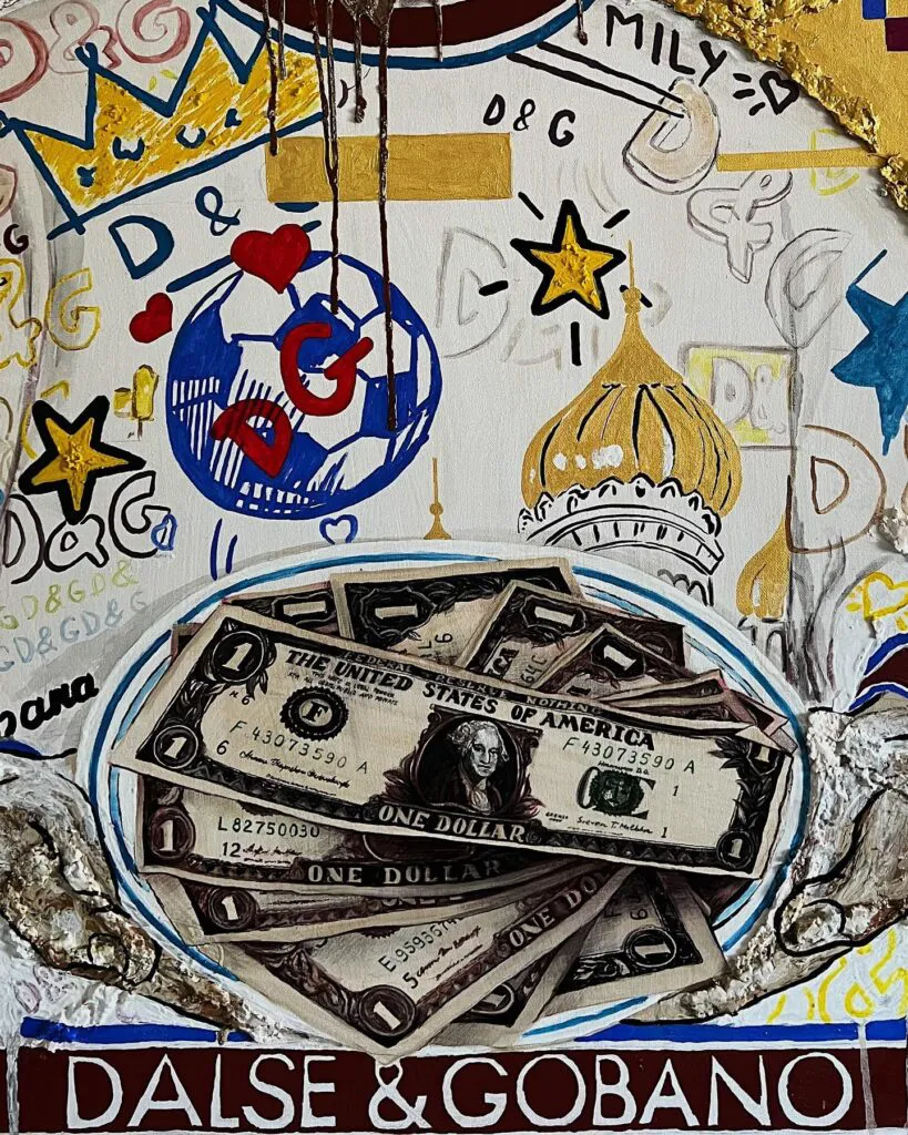 NOTHING — original pop art painting by PRAKORIN, detail 1