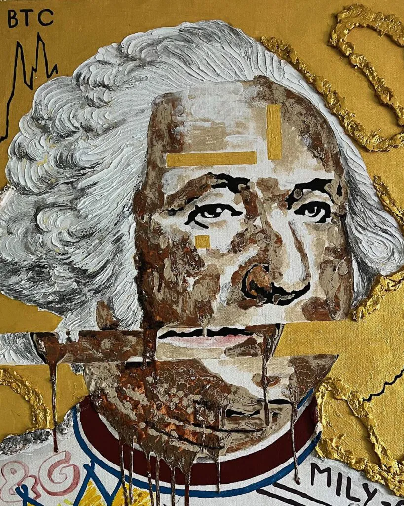 NOTHING — original pop art painting by PRAKORIN, detail 2