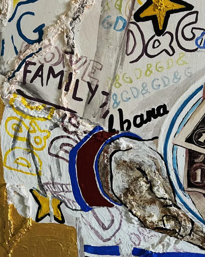 NOTHING — original pop art painting by PRAKORIN, detail 3