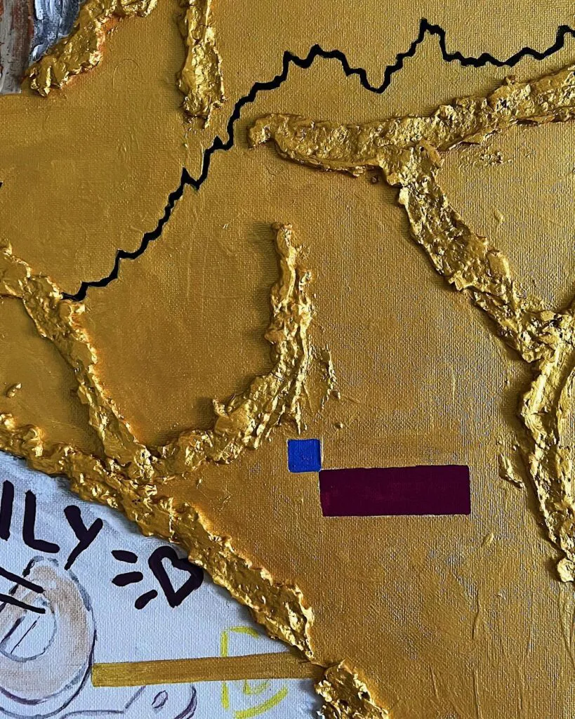 NOTHING — original pop art painting by PRAKORIN, detail 5