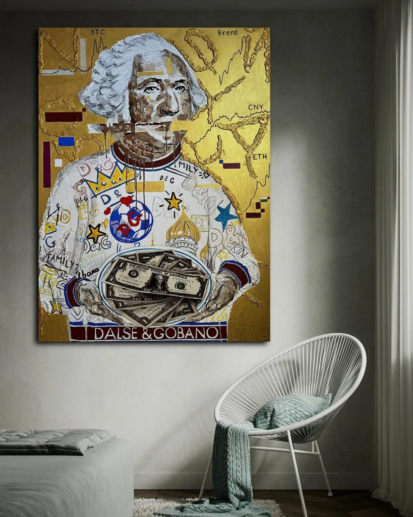 NOTHING — original pop art painting by PRAKORIN, detail 6