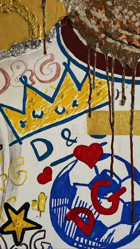 NOTHING — original pop art painting by PRAKORIN, detail 13