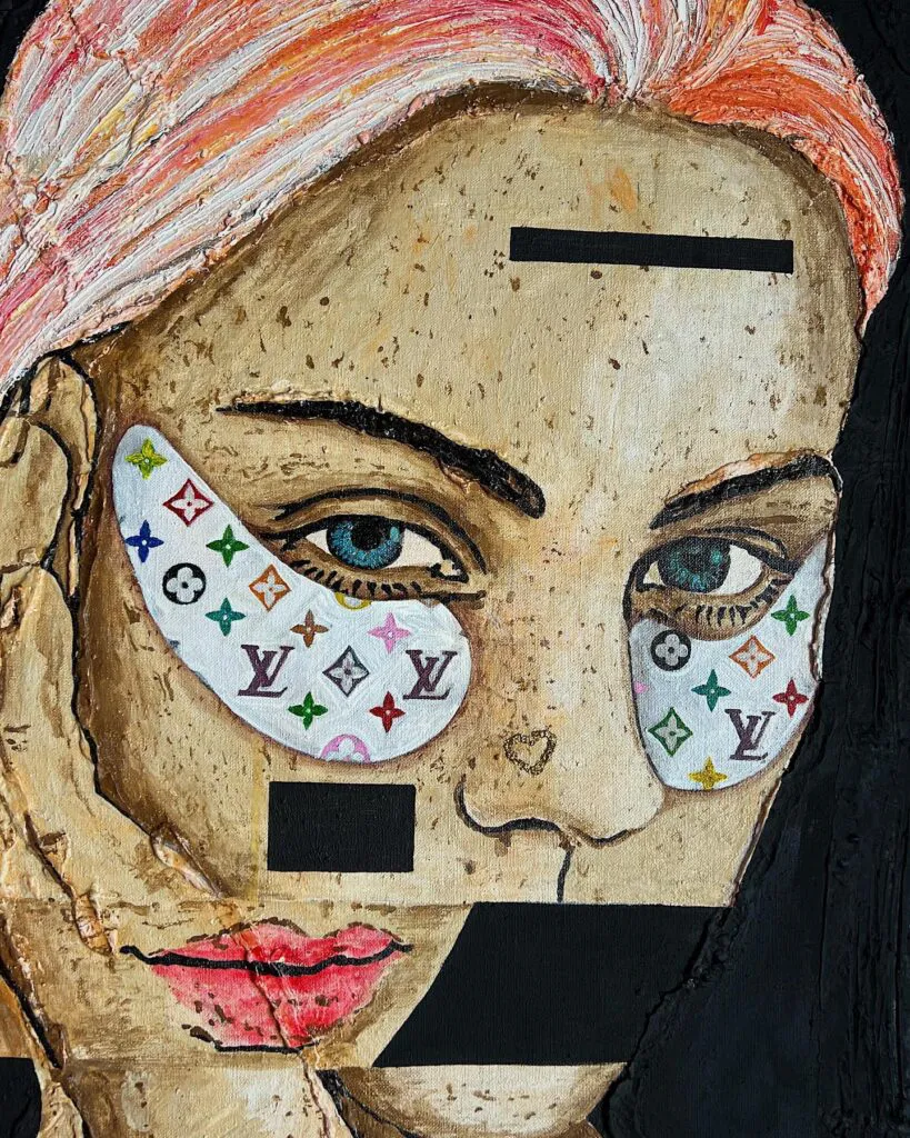 Picasso Dreams — original pop art painting by PRAKORIN, detail 4