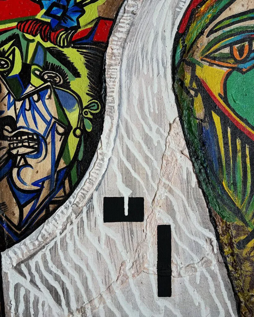 Picasso Dreams — original pop art painting by PRAKORIN, detail 7