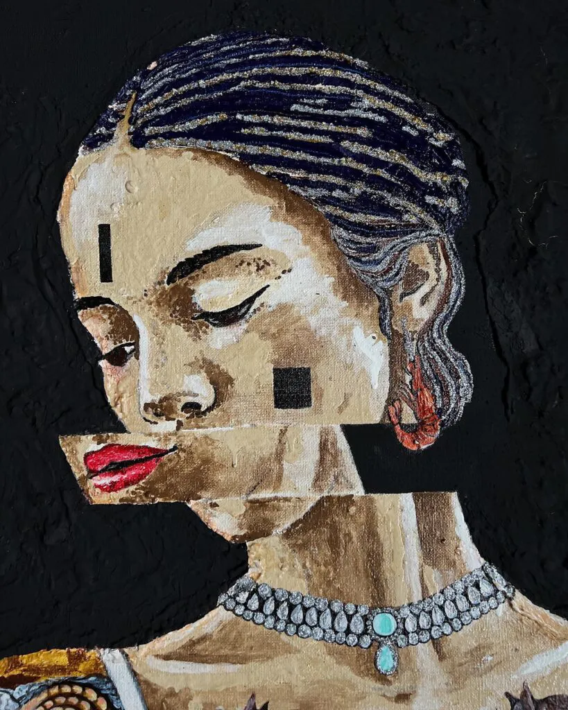 Salvador Dali Dreams — original pop art painting by PRAKORIN, detail 1
