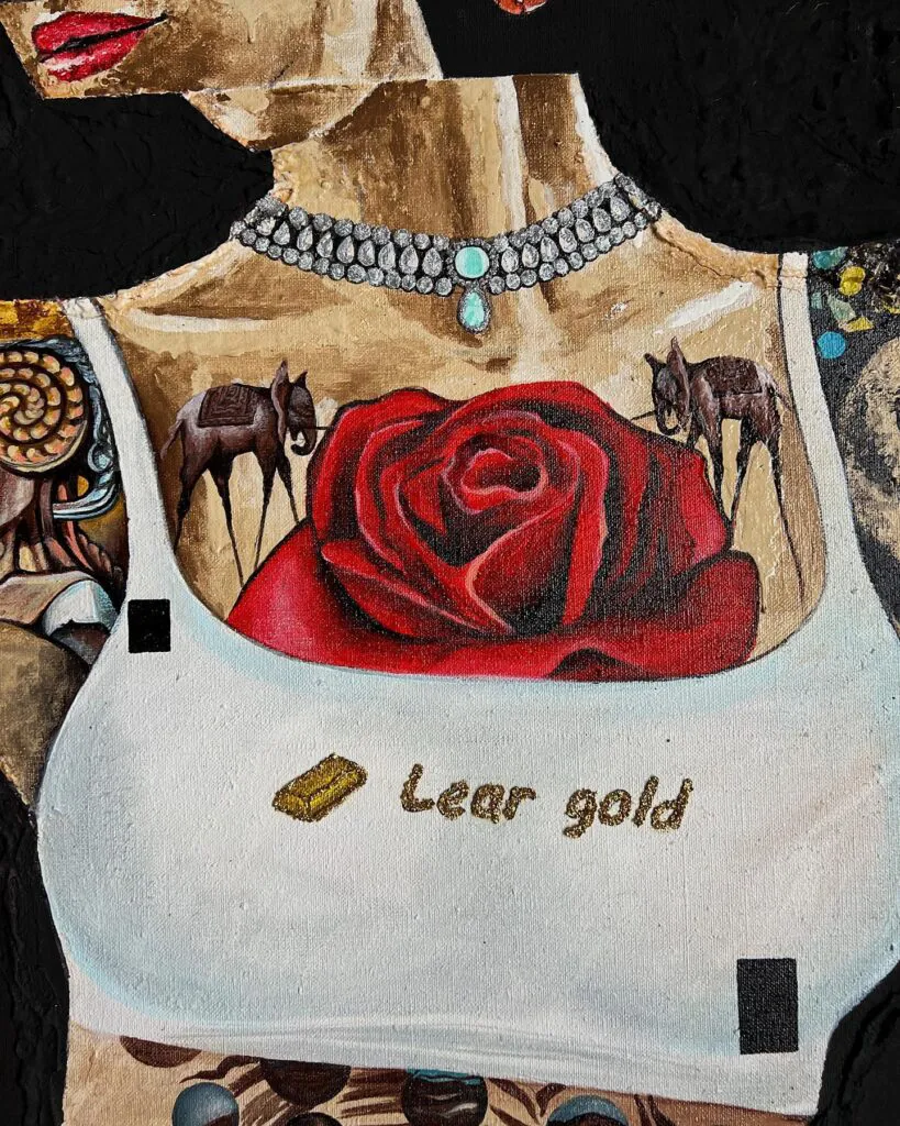 Salvador Dali Dreams — original pop art painting by PRAKORIN, detail 5