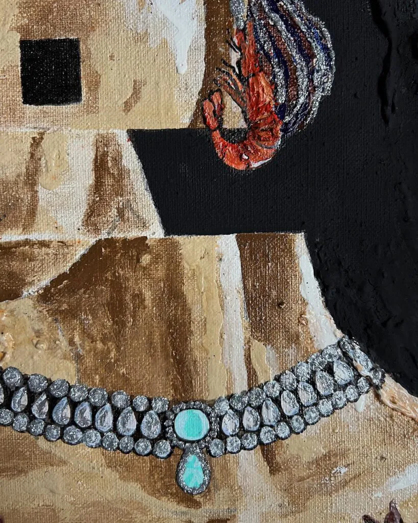 Salvador Dali Dreams — original pop art painting by PRAKORIN, detail 6