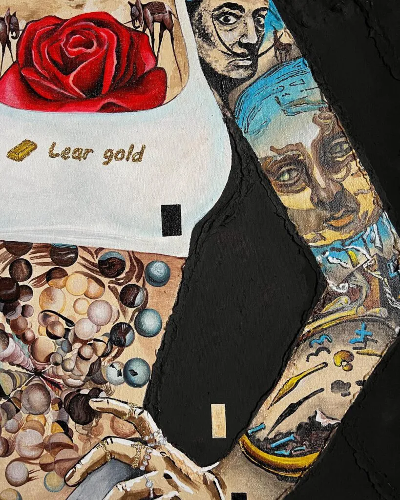 Salvador Dali Dreams — original pop art painting by PRAKORIN, detail 8