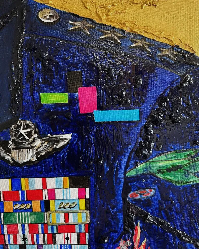 THE BIG GAME — original pop art painting by PRAKORIN, detail 6