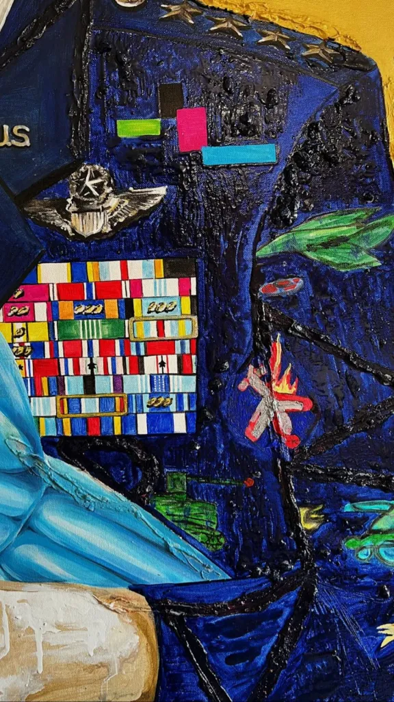 THE BIG GAME — original pop art painting by PRAKORIN, detail 9
