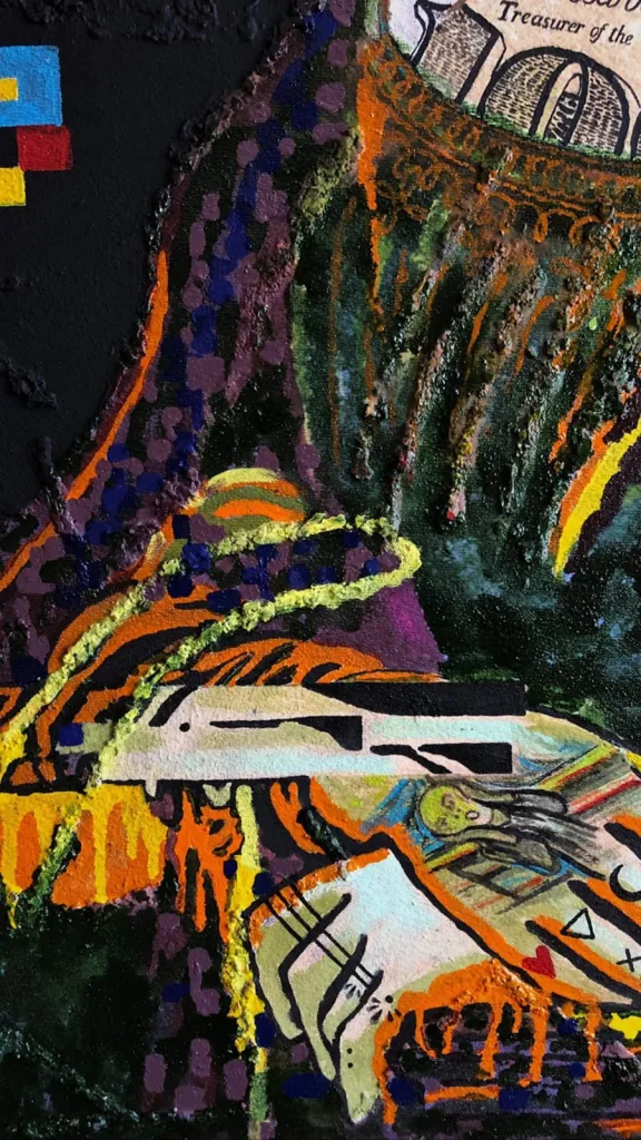 The Mona Lisa (1) — original pop art painting by PRAKORIN, detail 5