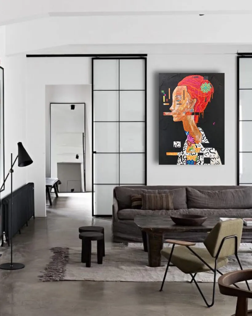 Three souls — original pop art painting by PRAKORIN, detail 2