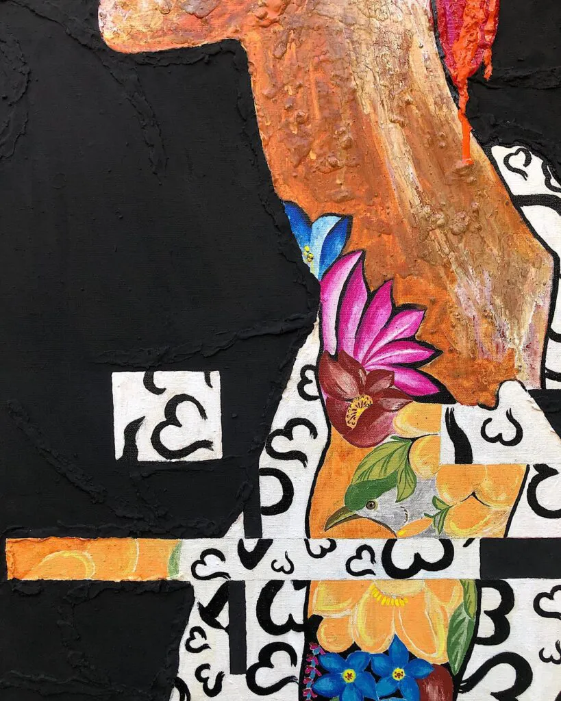 Three souls — original pop art painting by PRAKORIN, detail 7