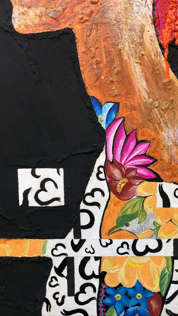 Three souls — original pop art painting by PRAKORIN, detail 10