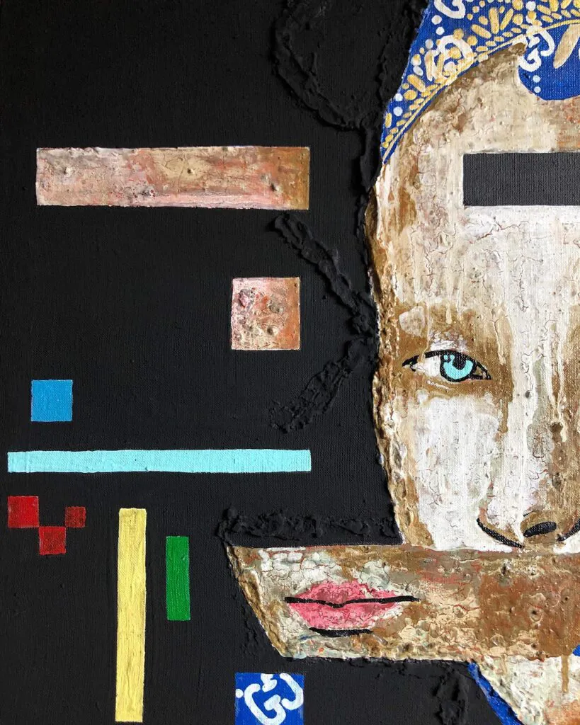 Too much doesn't mean good — original pop art painting by PRAKORIN, detail 1