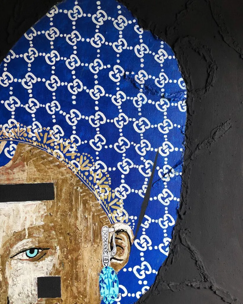 Too much doesn't mean good — original pop art painting by PRAKORIN, detail 3
