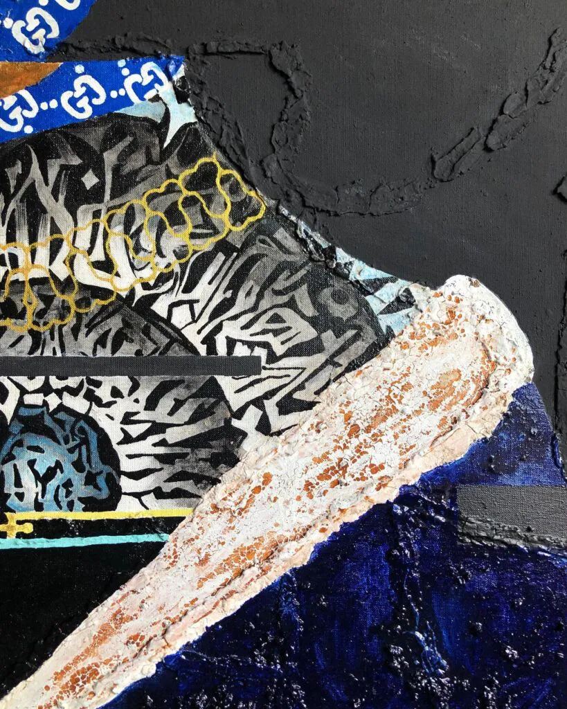 Too much doesn't mean good — original pop art painting by PRAKORIN, detail 4