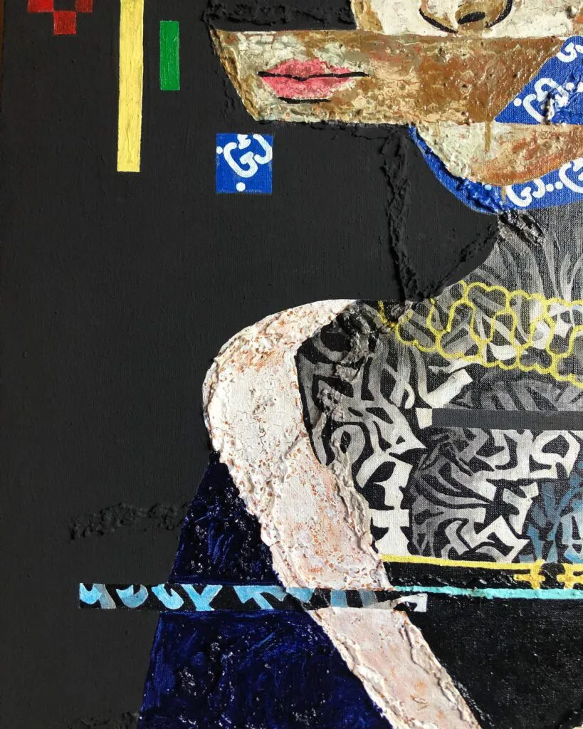 Too much doesn't mean good — original pop art painting by PRAKORIN, detail 5