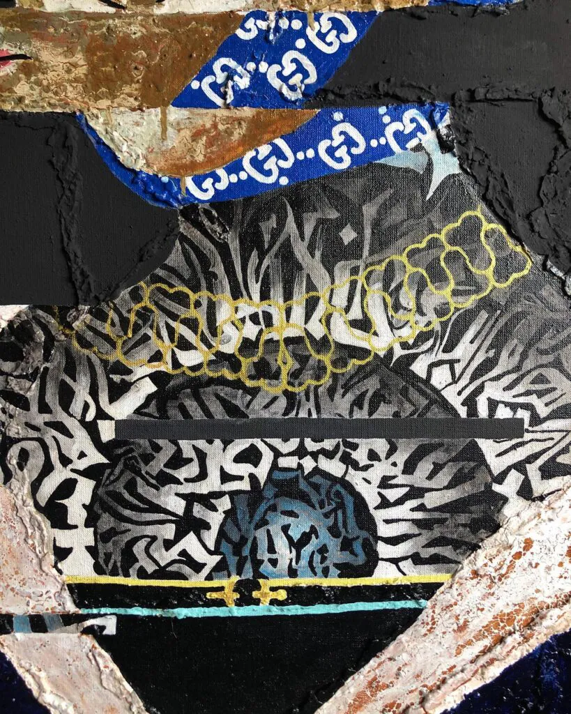 Too much doesn't mean good — original pop art painting by PRAKORIN, detail 6
