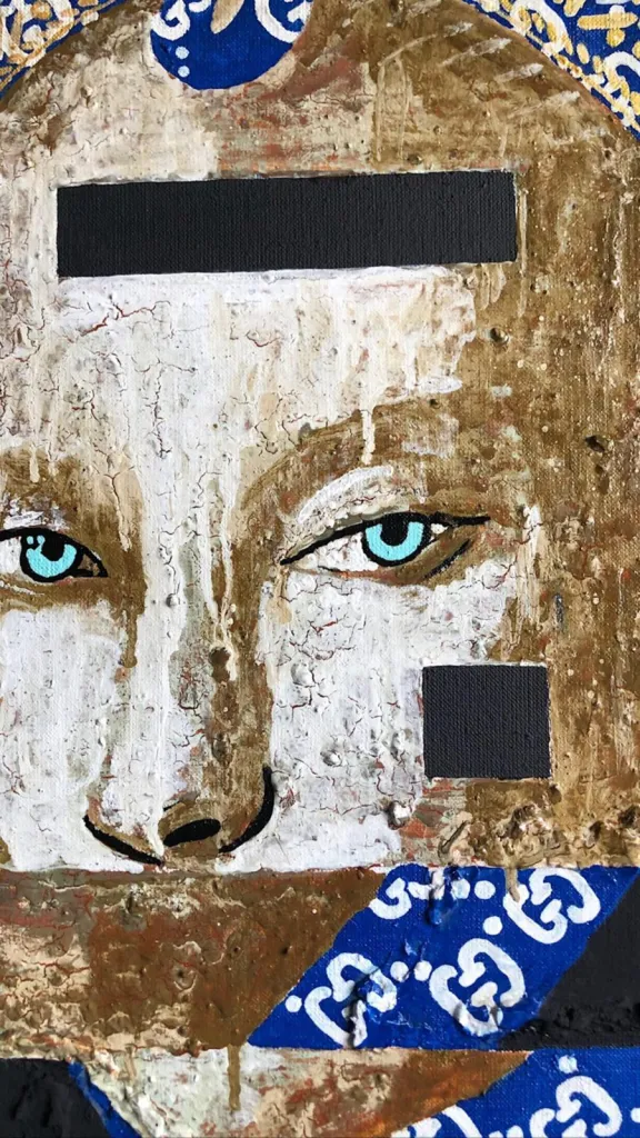 Too much doesn't mean good — original pop art painting by PRAKORIN, detail 7