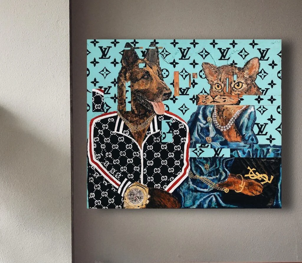 Umrak and Jessie at 04:10 — original pop art painting by PRAKORIN, detail 1
