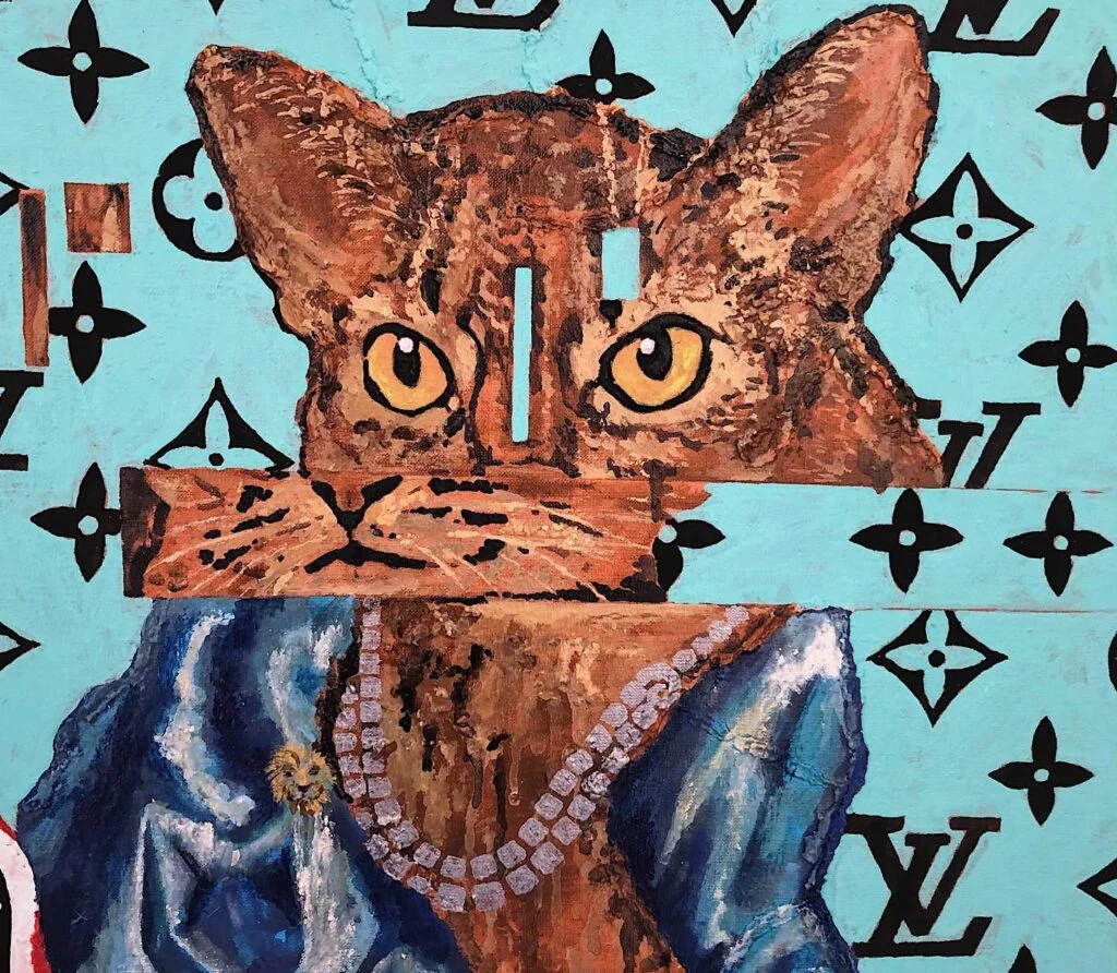 Umrak and Jessie at 04:10 — original pop art painting by PRAKORIN, detail 3