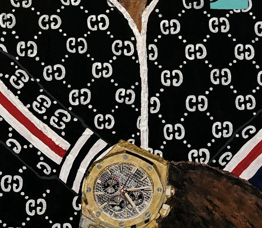 Umrak and Jessie at 04:10 — original pop art painting by PRAKORIN, detail 4
