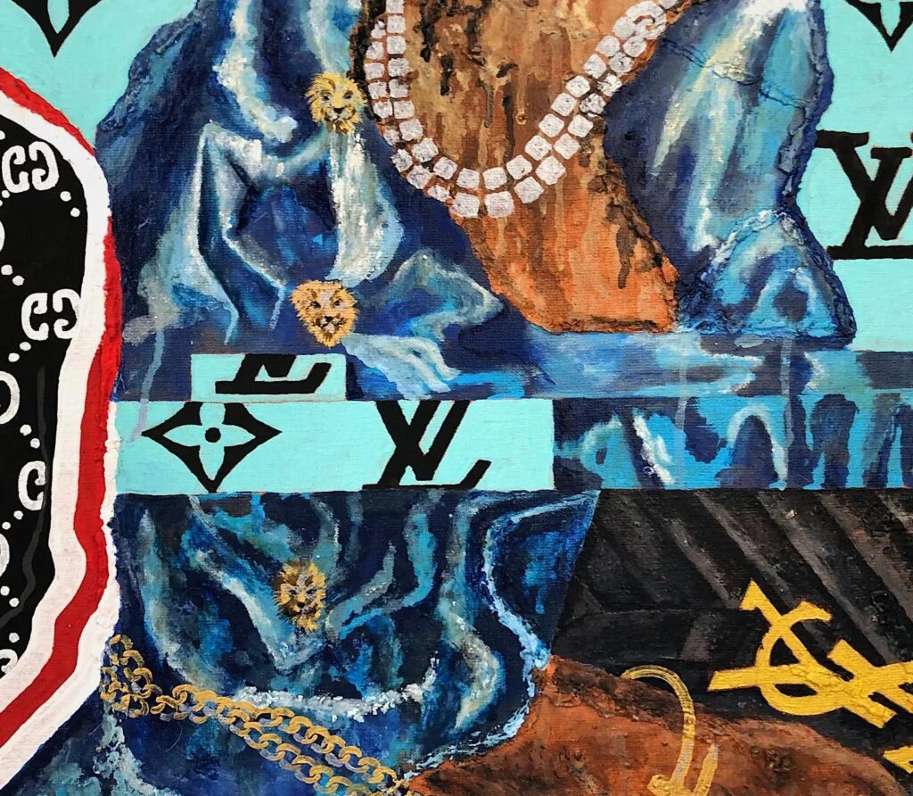 Umrak and Jessie at 04:10 — original pop art painting by PRAKORIN, detail 5