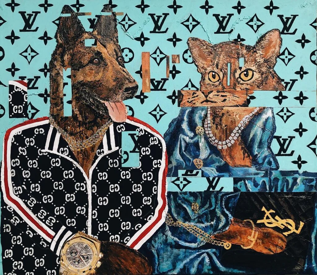 Umrak and Jessie at 04:10 — original pop art painting by PRAKORIN