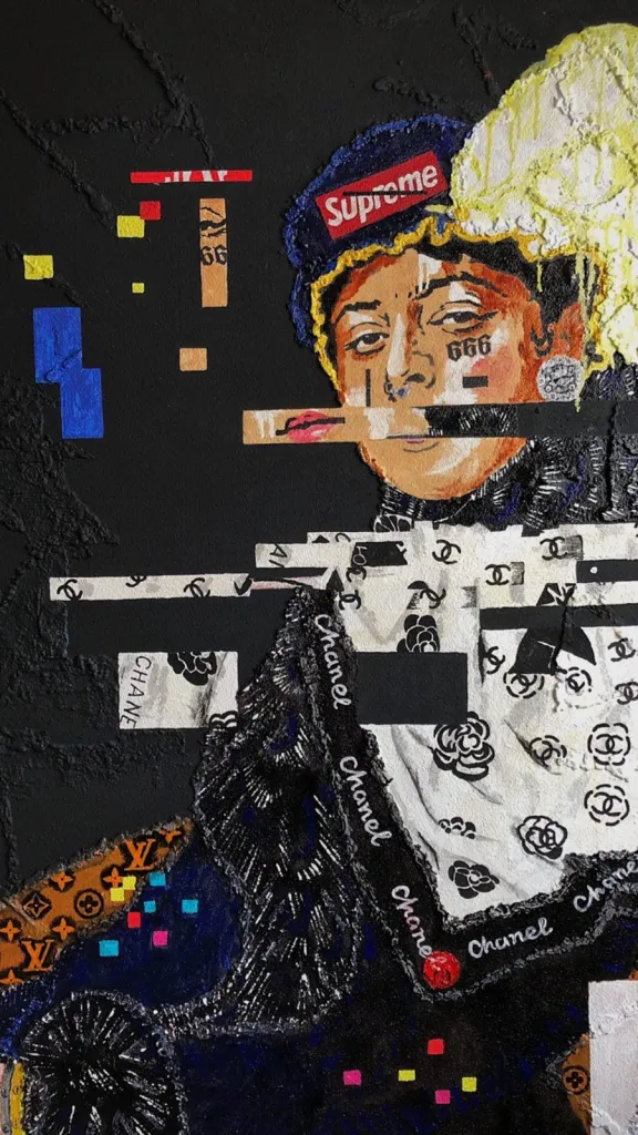 Unknown (1) — original pop art painting by PRAKORIN, detail 10
