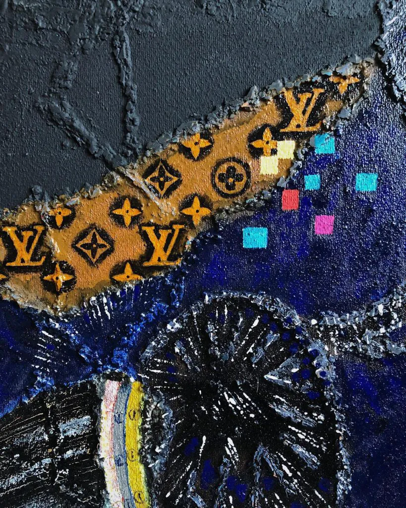 Unknown (1) — original pop art painting by PRAKORIN, detail 2