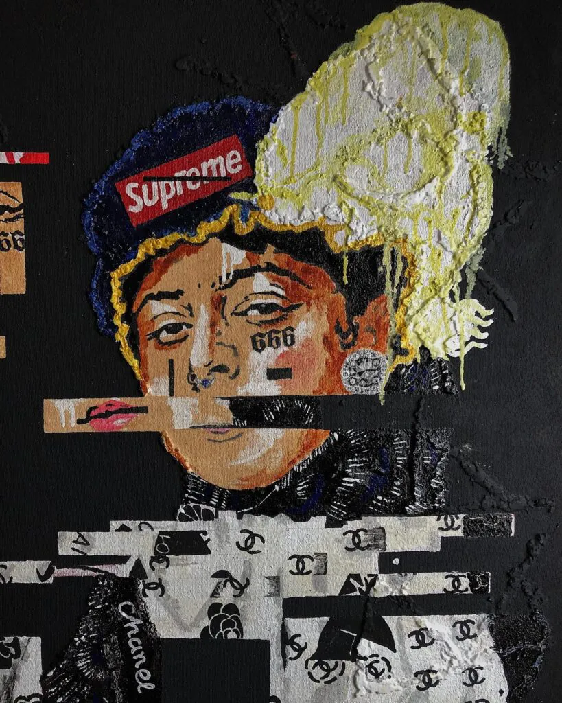 Unknown (1) — original pop art painting by PRAKORIN, detail 5