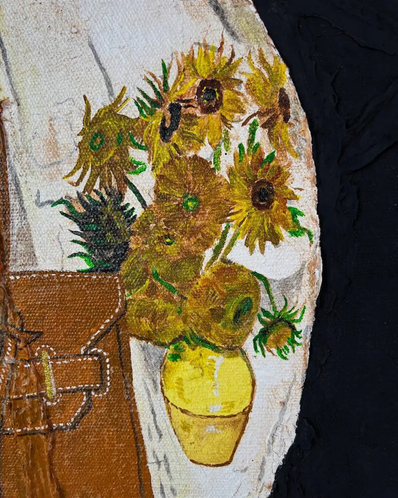 Van Gogh Dreams — original pop art painting by PRAKORIN, detail 2