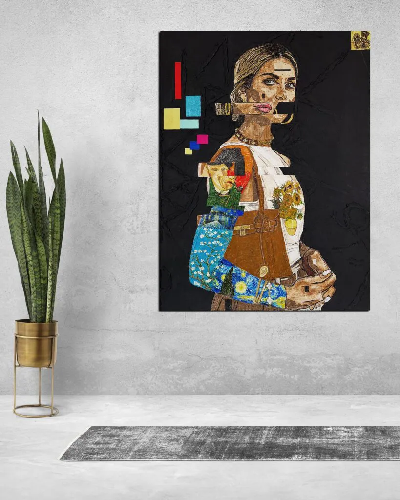 Van Gogh Dreams — original pop art painting by PRAKORIN, detail 3