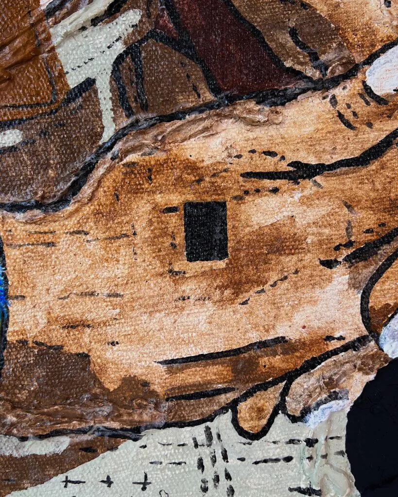 Van Gogh Dreams — original pop art painting by PRAKORIN, detail 4