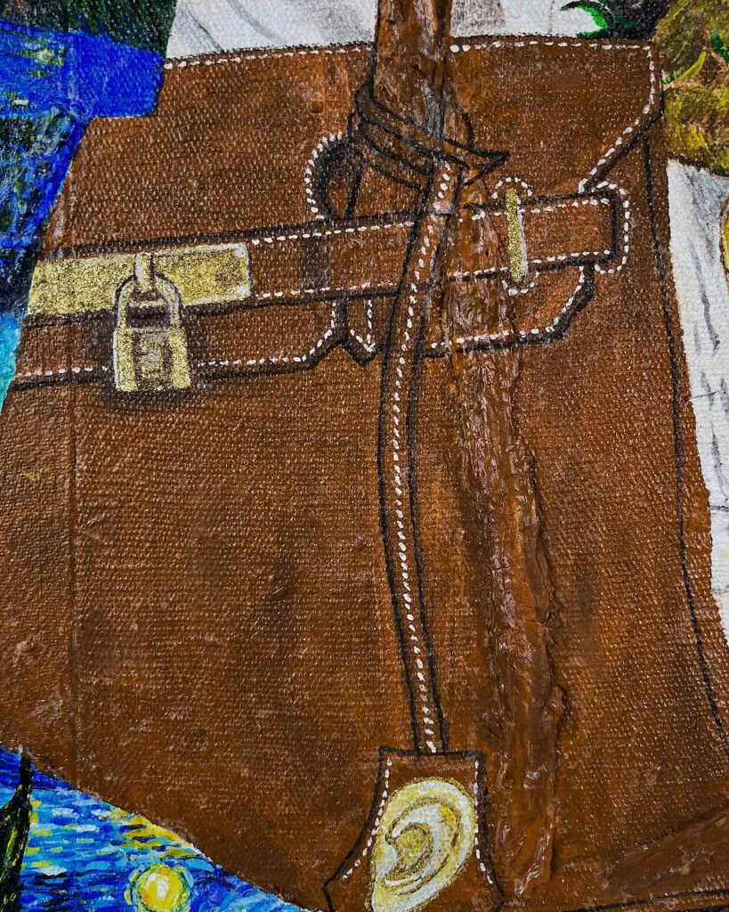 Van Gogh Dreams — original pop art painting by PRAKORIN, detail 5