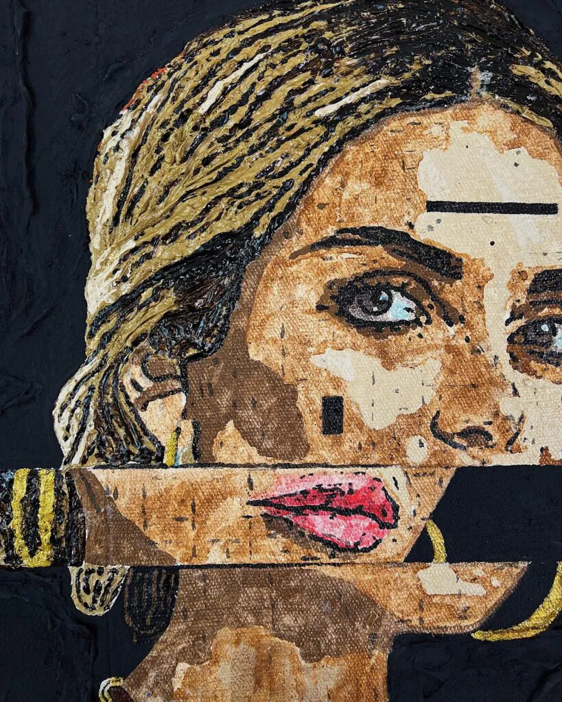 Van Gogh Dreams — original pop art painting by PRAKORIN, detail 7