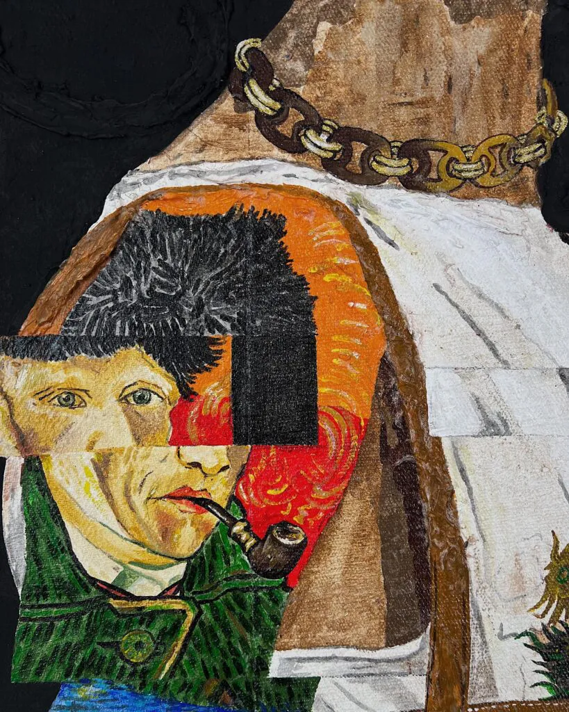 Van Gogh Dreams — original pop art painting by PRAKORIN, detail 8