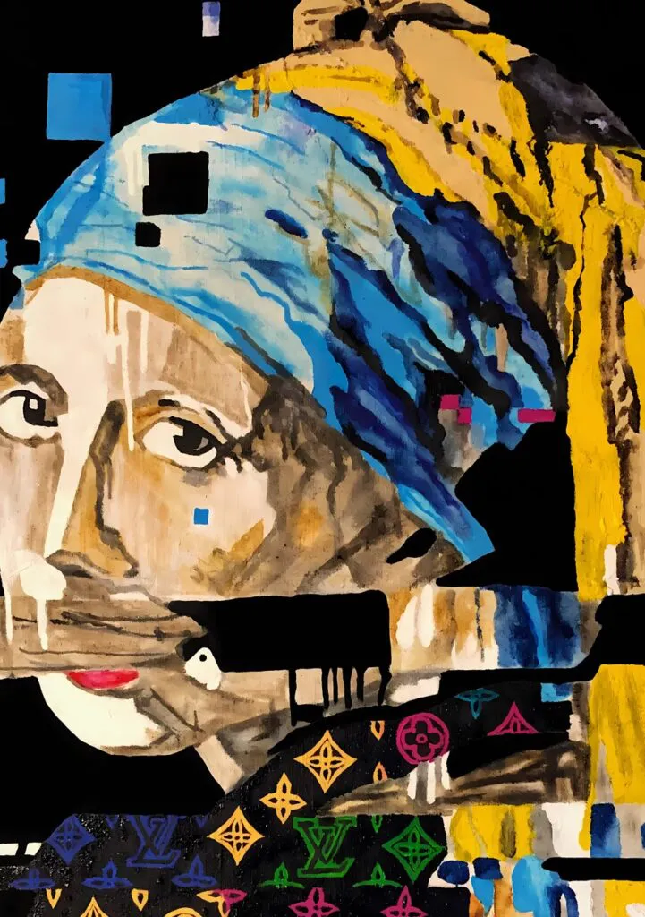 Girl with a Pearl Earring (1) — pop art lithograph by PRAKORIN, photo 3
