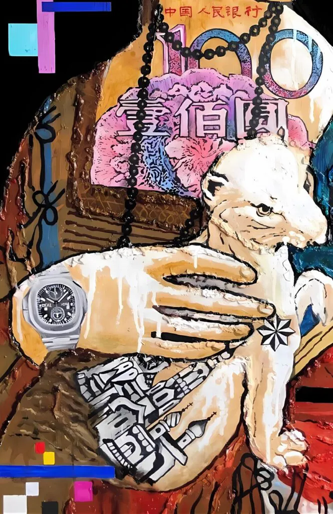 Lady with an Ermine (1) — pop art lithograph by PRAKORIN, photo 3