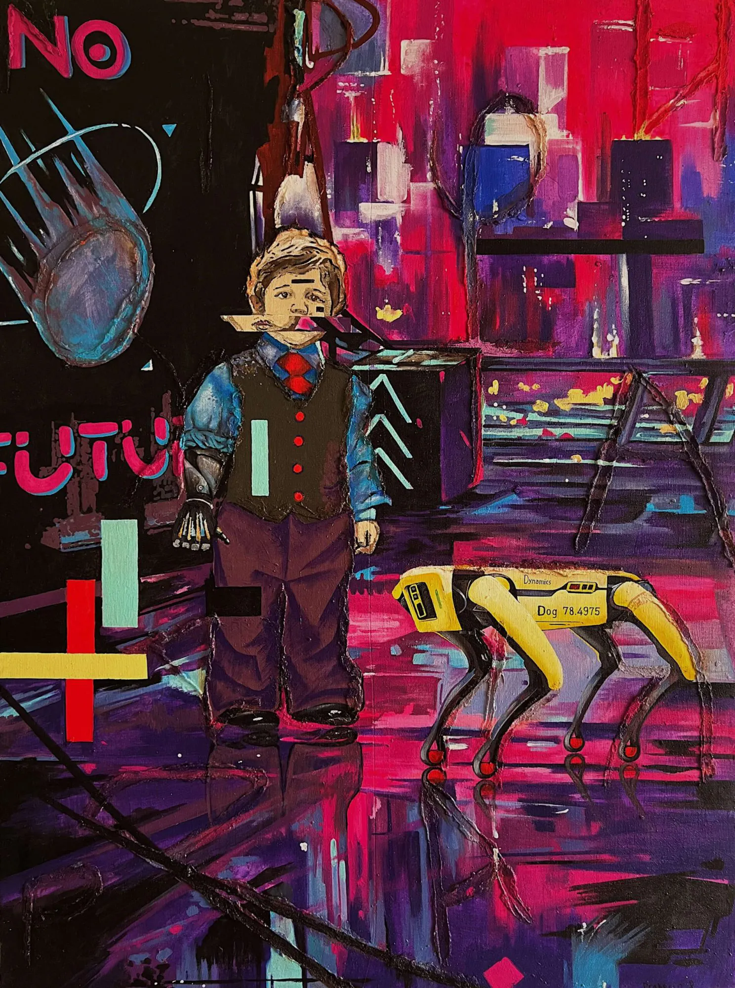No Future — hand-finished lithograph by PRAKORIN