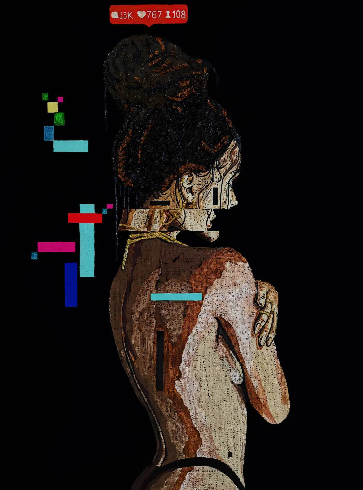 Glitch in the matrix — hand-finished lithograph by PRAKORIN