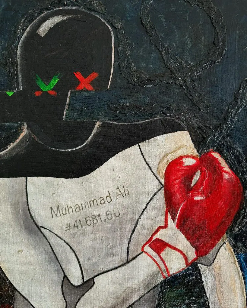 #41 681,60 — original pop art painting by PRAKORIN, detail 2