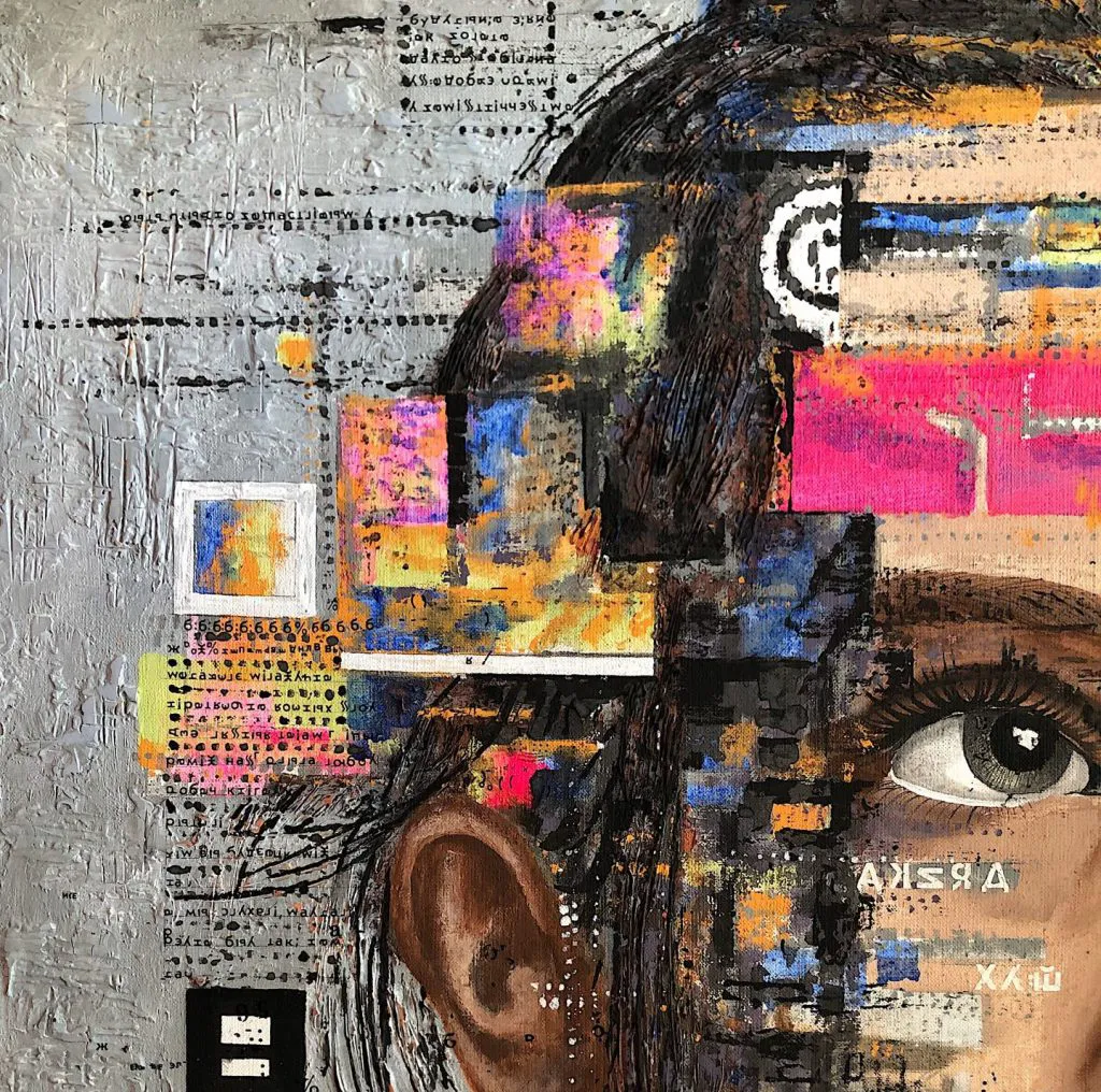 Anthropic — original pop art painting by PRAKORIN, detail 2
