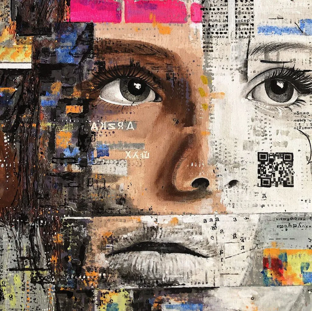 Anthropic — original pop art painting by PRAKORIN, detail 3