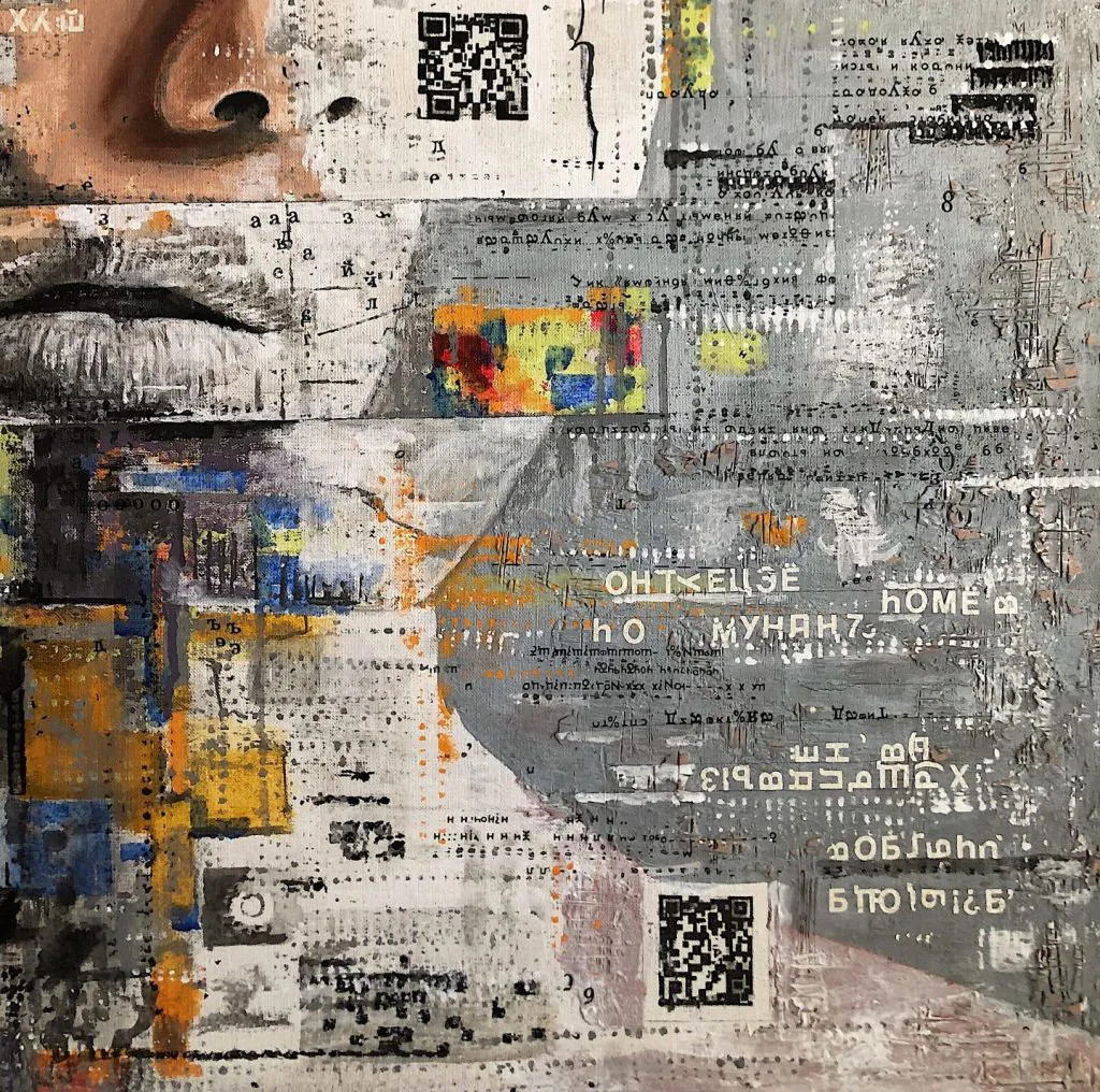 Anthropic — original pop art painting by PRAKORIN, detail 4