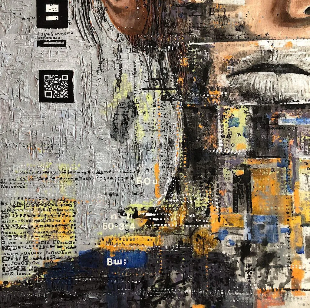 Anthropic — original pop art painting by PRAKORIN, detail 5