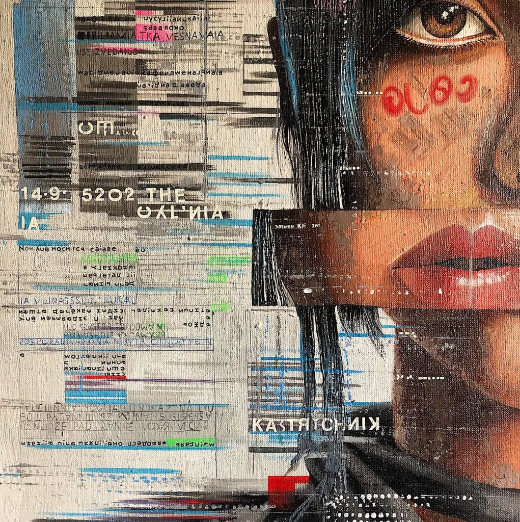 Display Error — original pop art painting by PRAKORIN, detail 3