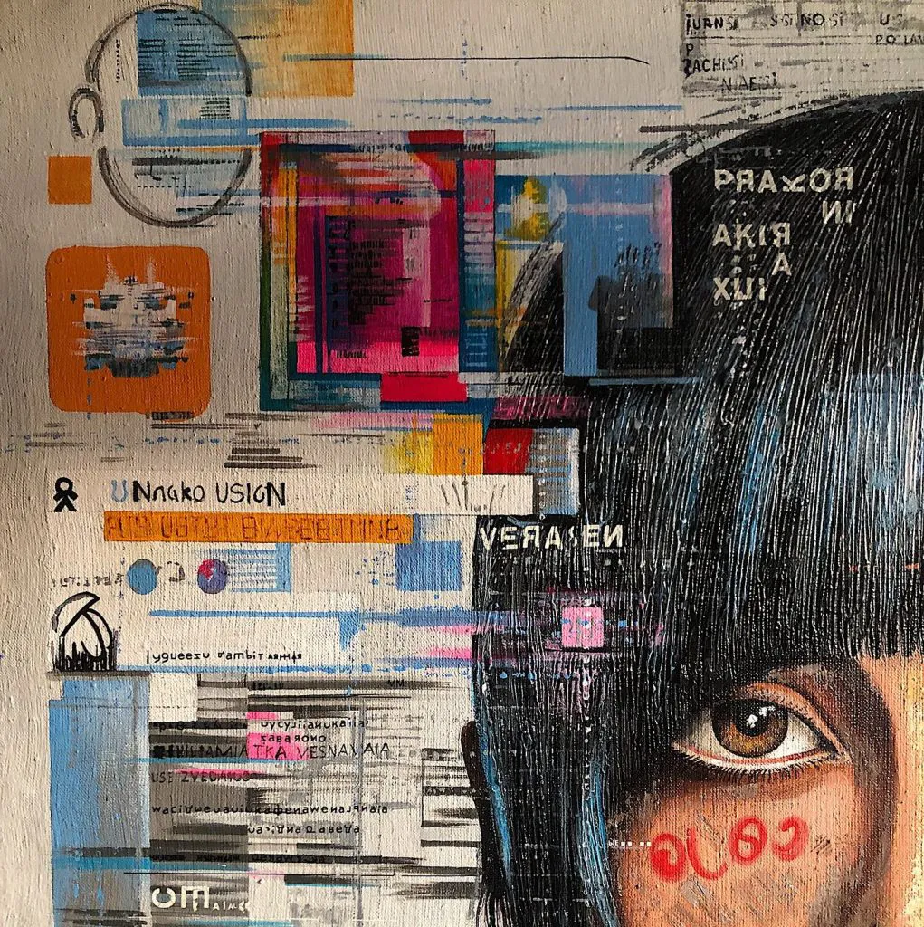 Display Error — original pop art painting by PRAKORIN, detail 4